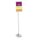 Quartet Designer Sign Stand, Silver Aluminum Frame, 11 x 17 Product Image 