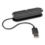 Tripp Lite by Eaton USB 2.0 Ultra-Mini Compact Hub with Power Adapter, 4 Ports, Black Product Image 