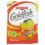 Pepperidge Farm Goldfish Crackers, Cheddar, Single-Serve Snack, 1.5oz Bag, 72/Carton Product Image 