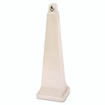 Rubbermaid Commercial GroundsKeeper Cigarette Waste Collector, Pyramid, 1 gal, 12.25 x 39.75, Beige Product Image 