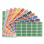 Smead Monthly End Tab File Folder Labels, JAN-DEC, 0.5 x 1, Assorted, 25/Sheet, 120 Sheets/Box Product Image 