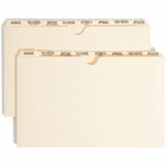 Smead Recycled File Jacket - 14 3/8" x 9" - 11 pt. - Manila - Tab Divider, Divider, Punched, Preprinted - 10% Recycled Product Image 