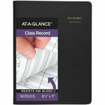 At-A-Glance Undated Class Record Book - Wire Bound - 8.25" Sheet Size - Black - Recycled Product Image 