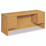 HON 10500 Series Kneespace Credenza With 3/4-Height Pedestals, 72w x 24d x 29.5h, Harvest Product Image 
