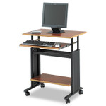 Safco Muv 28" Adjustable-Height Desk, 29.5" x 22" x 29" to 34", Cherry/Black Product Image 