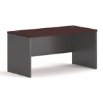 HON 38000 Series Desk Shell, 60" x 30" x 29.5", Mahogany/Charcoal Product Image 