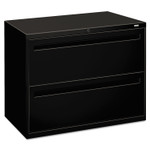 HON Brigade 700 Series Lateral File, 2 Legal/Letter-Size File Drawers, Black, 36" x 18" x 28" Product Image 