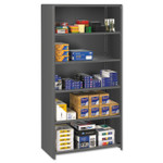 Tennsco Closed Commercial Steel Shelving, Six-Shelf, 36w x 24d x 75h, Medium Gray Product Image 
