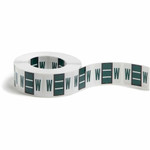 Smead BCCR Bar-Style Color-Coded Labels - W - x 1 1/4" Width x 1" Length - Dark Green - Laminated Product Image 