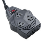 Fellowes Mighty 8 Surge Protector, 8 AC Outlets, 6 ft Cord, 1,460 J, Black Product Image 