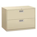 HON Brigade 600 Series Lateral File, 2 Legal/Letter-Size File Drawers, Putty, 42" x 18" x 28" (HON692LL) View Product Image