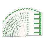 Smead AlphaZ Color-Coded First Letter Combo Alpha Labels, C/P, 1.16 x 3.63, Dark Green/White, 5/Sheet, 20 Sheets/Pack Product Image 