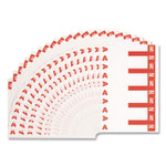 Smead AlphaZ Color-Coded First Letter Combo Alpha Labels, A/N, 1.16 x 3.63, Red/White, 5/Sheet, 20 Sheets/Pack Product Image 