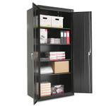 Alera Assembled 78" High Heavy-Duty Welded Storage Cabinet, Four Adjustable Shelves, 36w x 24d, Black Product Image 