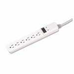 Fellowes Basic Home/Office Surge Protector, 6 AC Outlets, 6 ft Cord, 450 J, Platinum Product Image 
