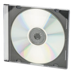 Innovera CD/DVD Slim Jewel Cases, Clear/Black, 100/Pack Product Image 