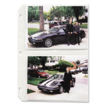 C-Line Clear Photo Pages for Four 5 x 7 Photos, 3-Hole Punched, 11.25 x 8.13, 50/Box Product Image 