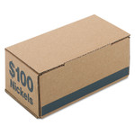 Corrugated Cardboard Coin Storage And Shipping Boxes, Denomination Printed On Side, 9.38 X 4.63 X 3.69, Blue (ICX94190087) Product Image 