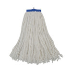 Boardwalk Cut-End Lie-Flat Wet Mop Head, Rayon, 16oz, White, 12/Carton Product Image 