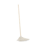 Boardwalk Handle/Deck Mops, #12 White Cotton Head, 48" Natural Wood Handle, 6/Pack Product Image 
