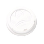 Dixie Dome Drink-Thru Lids, Fits 10 oz to 20 oz Dixie Hot Cups, Plastic, White, 100/Pack Product Image 