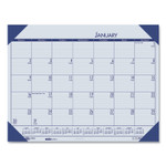 EcoTones Recycled Monthly Desk Pad Calendar, 22 x 17, Ocean Blue Sheets/Corners, Black Binding, 12-Month (Jan-Dec): 2026 Product Image 