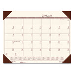 EcoTones Recycled Monthly Desk Pad Calendar, 22 x 17, Moonlight Cream Sheets, Brown Corners, 12-Month (Jan to Dec): 2026 Product Image 