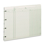 Wilson Jones Accounting Sheets, 9.25 x 11.88, Green, Loose Sheet, 100/Pack Product Image 