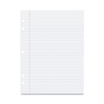 Pacon Composition Paper, 5-Hole, 8 x 10.5, Wide/Legal Rule, 500/Pack Product Image 