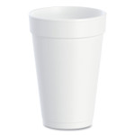 Dart Foam Drink Cups, 16 oz, White, 20/Bag, 25 Bags/Carton Product Image 
