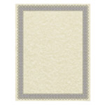 Southworth Parchment Certificates, Antique, 8.5 x 11, Ivory with Blue/Silver Foil Border, 50/Pack (SOU91349) Product Image 