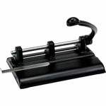 Master Products Power Handle 2/3-hole Paper Punch - 3 Punch Head(s) - 40 Sheet of 20lb Paper - 13/32" Punch Size - 10.9" Width x 7.5" Depth x 11.1" Height Product Image 