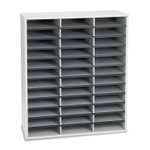 Fellowes Literature Organizer, 36 Letter Compartments, 29 x 11.88 x 34.69, Dove Gray Product Image 