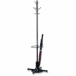 Safco Umbrella Stand Coat Rack - 4 Hooks - 40 lb (18.14 kg) Capacity - 70" Height - for Multipurpose - Steel Product Image 