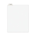 Avery-Style Preprinted Legal Bottom Tab Divider, 26-Tab, Exhibit J, 11 x 8.5, White, 25/PK Product Image 