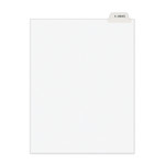 Avery-Style Preprinted Legal Bottom Tab Divider, 26-Tab, Exhibit K, 11 x 8.5, White, 25/PK Product Image 