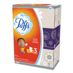 Puffs White Facial Tissue, 2-Ply, White, 180 Sheets/Box, 3 Boxes/Pack Product Image 