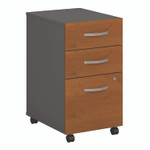 Bush Series C Mobile Pedestal File, Left/Right, 3-Drawers: Box/Box/File, Legal/Letter/A4/A5, Cherry/Gray, 15.75" x 20.25" x 27.88" Product Image 