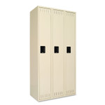 Tennsco Single-Tier Locker, Three Lockers with Hat Shelves and Coat Rods, 36w x 18d x 72h, Sand Product Image 