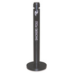 Rubbermaid Commercial Smoker's Pole, Round, Steel, 0.9 gal, 4 dia x 41h, Black Product Image 