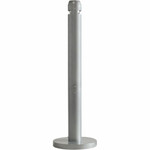 Rubbermaid Commercial Freestanding Smoker's Pole - Round - 4" Opening Diameter - 41" Height - Aluminum - Silver Product Image 