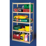 Tennsco Stur-D-Stor Shelving, Five-Shelf, 36.5w x 18.5d x 72h, Sand Product Image 