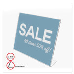 deflecto Classic Image Slanted Sign Holder, Landscaped, 11 x 8.5 Insert, Clear Product Image 