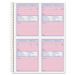 TOPS Telephone Message Book with Fax/Mobile Section, Two-Part Carbonless, 3.88 x 5.5, 4 Forms/Sheet, 200 Forms Total Product Image 