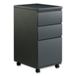 Alera File Pedestal with Full-Length Pull, Left or Right, 3-Drawers: Box/Box/File, Legal/Letter, Charcoal, 14.96" x 19.29" x 27.75" Product Image 
