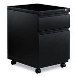 Alera File Pedestal with Full-Length Pull, Left or Right, 2-Drawers: Box/File, Legal/Letter, Black, 14.96" x 19.29" x 21.65" Product Image 