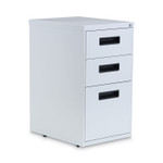 Alera File Pedestal, Left or Right, 3-Drawers: Box/Box/File, Legal/Letter, Light Gray, 14.96" x 19.29" x 27.75" Product Image 