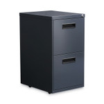 Alera File Pedestal, Left or Right, 2 Legal/Letter-Size File Drawers, Charcoal, 14.96" x 19.29" x 27.75" Product Image 