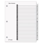 Cardinal OneStep Printable Table of Contents and Dividers, 26-Tab, A to Z, 11 x 8.5, White, White Tabs, 1 Set (CRD60213) Product Image 