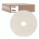 Boardwalk Natural Burnishing Floor Pads, 24" Diameter, White, 5/Carton Product Image 